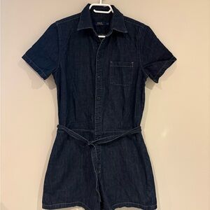 Polo by Ralph Lauren Navy Denim Short Romper